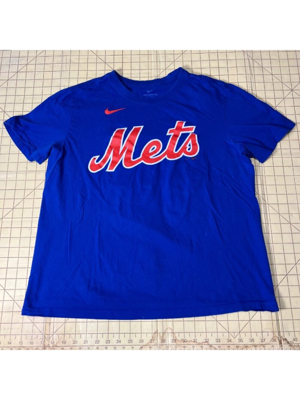 Nike Mets Jacob DeGrom #48 Blue Graphic Tee Mens Size L